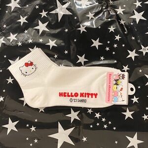 Sanrio Hello Kitty White Socks with Red Bow